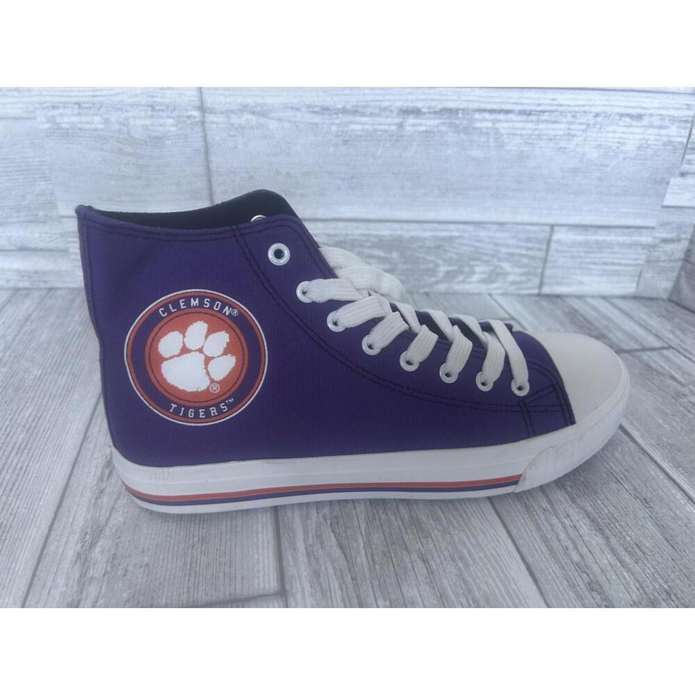 Clemson Tigers FOCO High Top Canvas Sneakers Men's Size 8